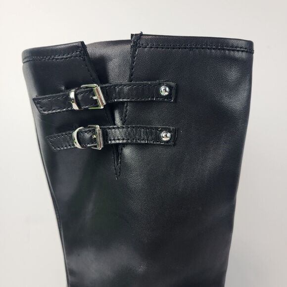 Steve Madden Bryanna Woman's Moto Boot Leather black Size 10 M - Picture 11 of 16